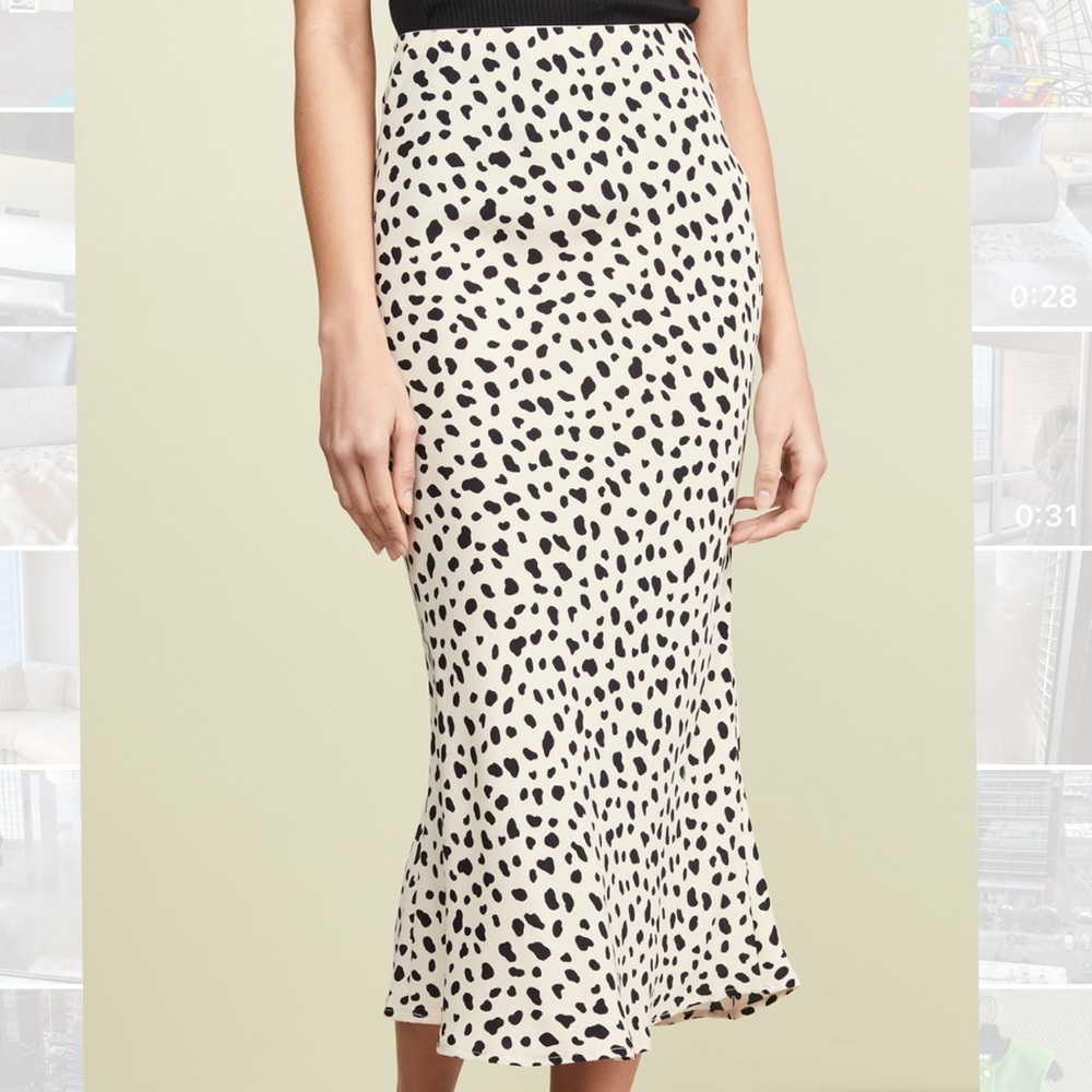 Moon River Leopard Print Midi Skirt